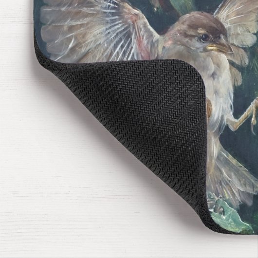 Sparrows in einem Kirschbaum, Bruno Liljefors Mousepad (Ecke)