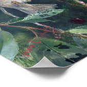 Sparrows in einem Kirschbaum, Bruno Liljefors Poster (Ecke)