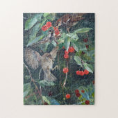 Sparrows in einem Kirschbaum, Bruno Liljefors Puzzle (Vertikal)