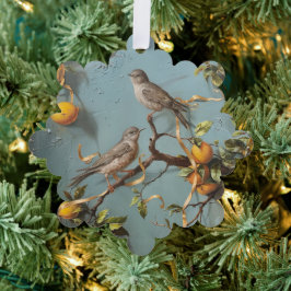 Sparrows - Papierkartendekorationsspeicher Ornament Karte