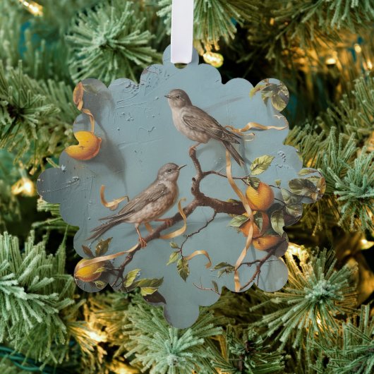 Sparrows - Papierkartendekorationsspeicher Ornament Karte (Insitu (Baum))