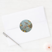 Sparrows - Round Stickers for Stationery (Umschlag)