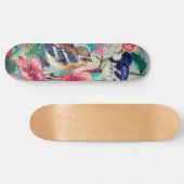 Sparrows Skateboard Spring - Aquarellmalerei (Horizontal)