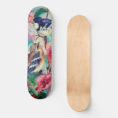 Sparrows Skateboard Spring - Aquarellmalerei (Vorderseite)