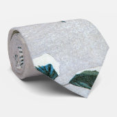 Sparrows und Kamelien in Snow von Ando Hiroshige Krawatte (Gerollt)