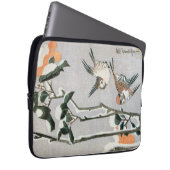 Sparrows und Kamelien in Snow von Ando Hiroshige Laptopschutzhülle (Vorne Rechts)