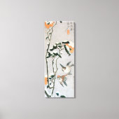 Sparrows und Kamelien in Snow von Ando Hiroshige Leinwanddruck (Vorderseite)