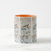 Sparrows und Kamelien in Snow von Ando Hiroshige Tasse (Zentrum)