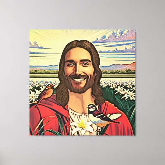 Sparrows und Lilies Leinwanddruck (Vorderseite)