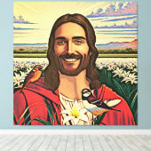 Sparrows und Lilies Leinwanddruck (Insitu (Holzboden))