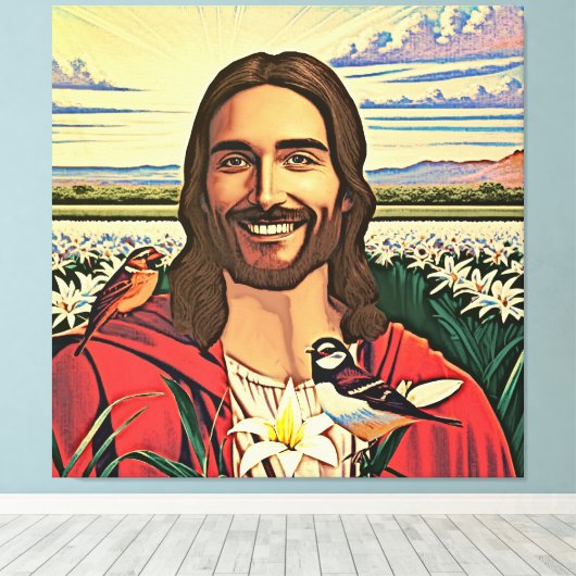 Sparrows und Lilies Leinwanddruck (Insitu (Holzboden))