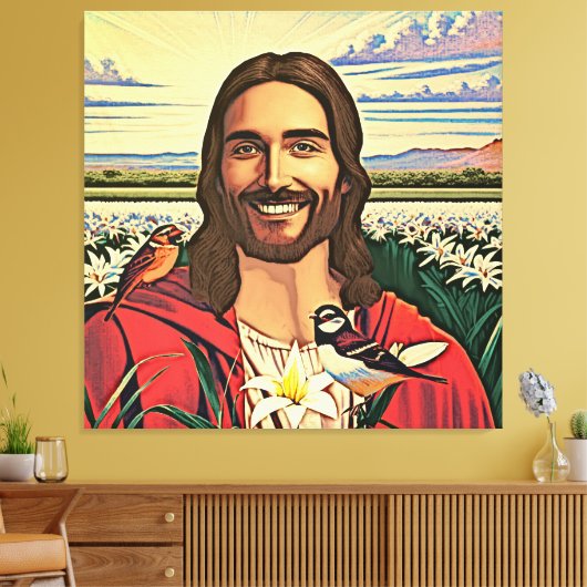 Sparrows und Lilies Leinwanddruck (Insitu (Wohnzimmer))