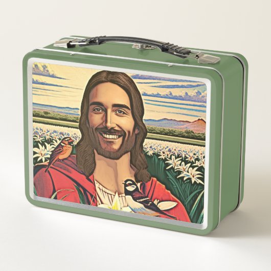 Sparrows und Lilies Metall Brotdose (Rückseite)