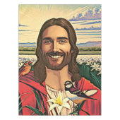 Sparrows und Lilies Tischdecke (Vorderseite)