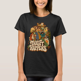 Sparsamkeit passiert Lustiges Sparsamkeit-Vintage- T-Shirt