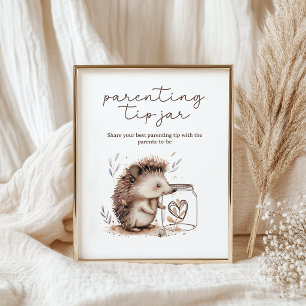 Sparschwein-Eltern-Tipp-Topf Baby Shower Schild