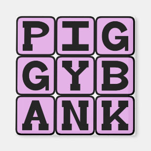 Sparschwein, Münzhalter Magnet