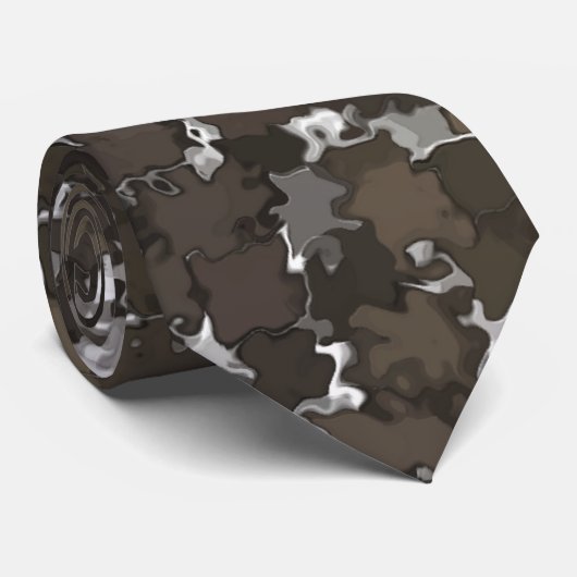 Sparse Blätter Camouflage Neck Tie Krawatte (Gerollt)