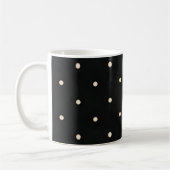 Sparse Polka Dots auf schwarz Kaffeetasse (Links)