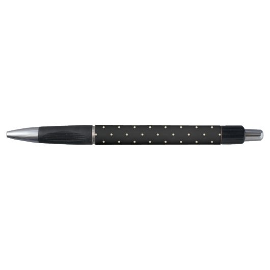 Sparse Polka Dots auf schwarz Kugelschreiber (Vorderseite)