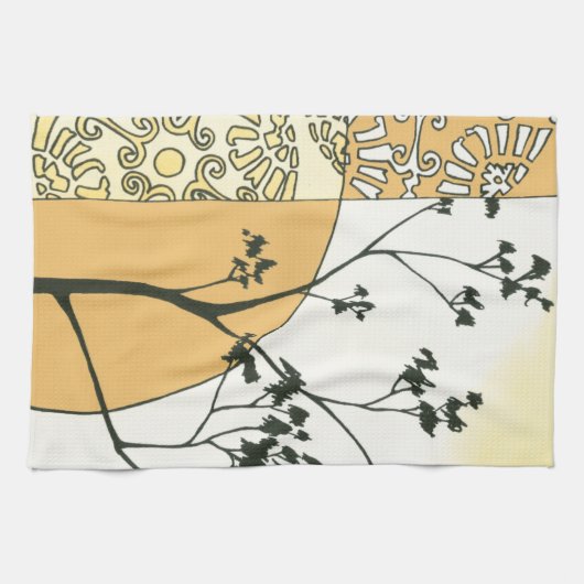 Sparse Tree Silhouette von Megan Meagher Geschirrtuch (Horizontal)