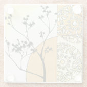 Sparse Tree Silhouette von Megan Meagher Glasuntersetzer (Rückseite)