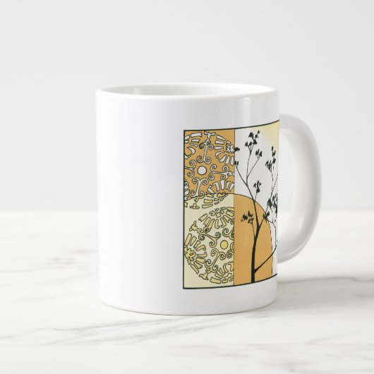 Sparse Tree Silhouette von Megan Meagher Jumbo-Tasse (Vorderseite Rechts)