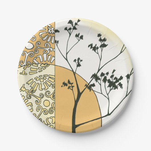 Sparse Tree Silhouette von Megan Meagher Pappteller (Vorderseite)