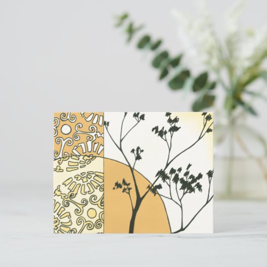 Sparse Tree Silhouette von Megan Meagher Postkarte (Stehend Vorderseite)