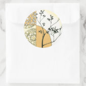 Sparse Tree Silhouette von Megan Meagher Runder Aufkleber (Tasche)