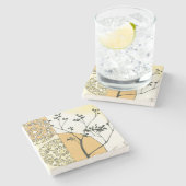 Sparse Tree Silhouette von Megan Meagher Steinuntersetzer (Seitenansicht)