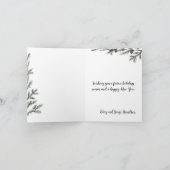 Sparse Twig Tree Red Ornaments Frohe Weihnachten (Innenseite)