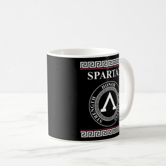 Sparta-Altgriechisch-Symbol Kaffeetasse (VorderseiteRechts)