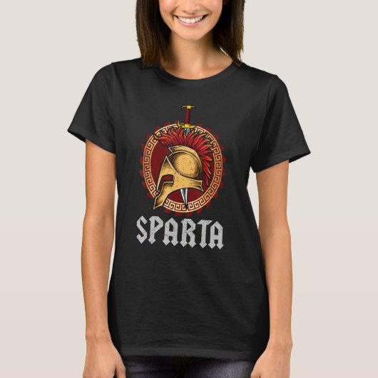 Sparta Helmet Spartan Shield und Schwert Griechenl T-Shirt (Vorderseite)