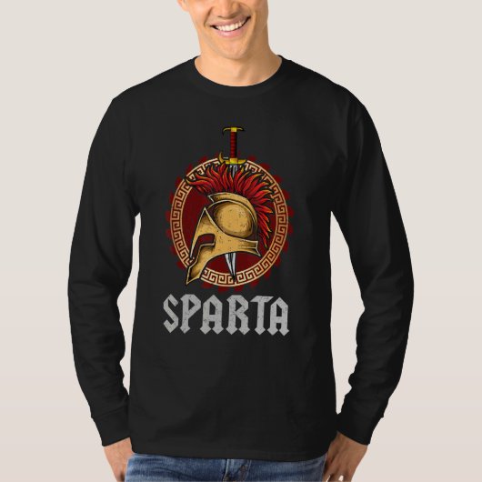 Sparta Helmet Spartan Shield und Schwert Griechenl T-Shirt (Vorderseite)
