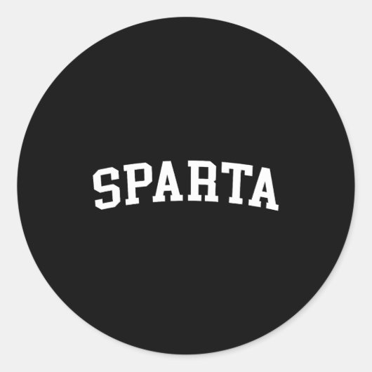 Sparta  runder aufkleber (Vorderseite)