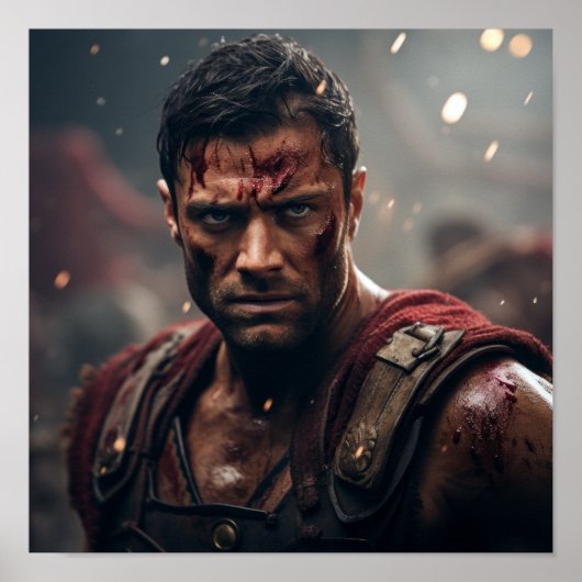 Spartacus Warrior Poster | Epic Gladiator Art Prin (Vorne)