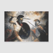 Spartan Battle Decoupage Seidenpapier (Vorderseite)