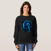 Spartan Helmet Blue Greek Mythology Sparta Workout Sweatshirt (Vorne ganz)
