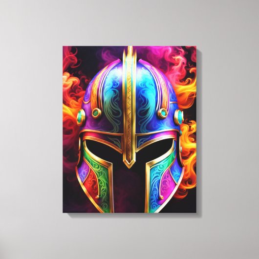 Spartan Helmet Canvas Print Leinwanddruck (Vorderseite)