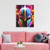 Spartan Helmet Canvas Print Leinwanddruck (Insitu (Wohnzimmer))