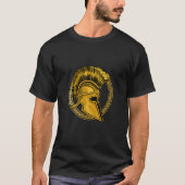 Spartan Helmet Gladiator Sparta Greek Gym Workout T-Shirt (Vorderseite)