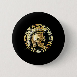 Spartan Helmet Gold Gladiator Sparta Griechisches  Button