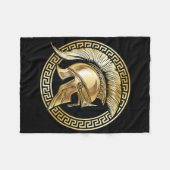 Spartan Helmet Gold Gladiator Sparta Griechisches  Fleecedecke (Vorderseite (Horizontal))