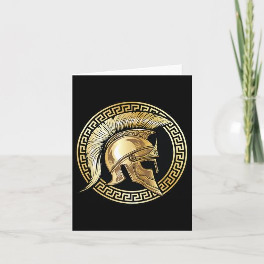Spartan Helmet Gold Gladiator Sparta Griechisches  Karte (Vorderseite)