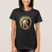 Spartan Helmet Gold Gladiator Sparta Gym Wor T-Shirt (Vorderseite)