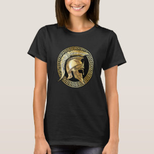 Spartan Helmet Gold Gladiator Sparta Gym Wor T-Shirt