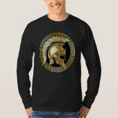 Spartan Helmet Gold Gladiator Sparta Gym Wor T-Shirt (Vorderseite)