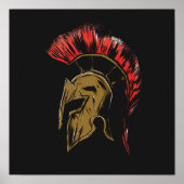 Spartan Helmet Illustration Poster (Vorne)