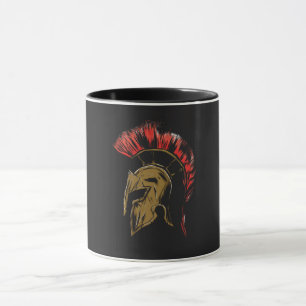 Spartan Helmet Illustration Tasse